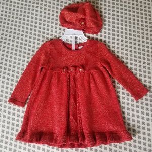 Perfect Red/Gold Toddler Holiday Dress